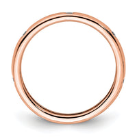 Load image into Gallery viewer, 14k Rose Gold Polished Size 5 Bezel-set 1/10 carat Diamond Complete Eternity Band
