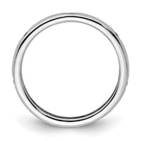 Load image into Gallery viewer, 14k White Gold Polished Size 5.5 Bezel-set 1/10 carat Diamond Complete Eternity Band
