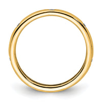 Load image into Gallery viewer, 14k Polished Size 5 Bezel-set 1/10 carat Diamond Complete Eternity Band
