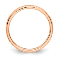 Load image into Gallery viewer, 14k Rose Gold Polished Size 7 Bezel-set 1/10 carat Diamond Complete Eternity Band
