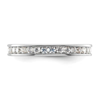 Load image into Gallery viewer, 14k White Gold Polished Size 4.5 Channel-set 1/2 carat Diamond Complete Eternity Band
