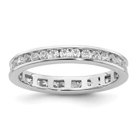 Load image into Gallery viewer, 14k White Gold Polished Size 4 Channel-set 1/2 carat Diamond Complete Eternity Band
