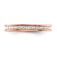 Load image into Gallery viewer, 14k Rose Gold Polished Size 5.5 Channel-set 1/2 carat Diamond Complete Eternity Band
