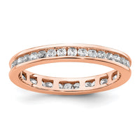 Load image into Gallery viewer, 14k Rose Gold Polished Size 5 Channel-set 1/2 carat Diamond Complete Eternity Band
