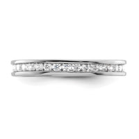 Load image into Gallery viewer, 14k White Gold Polished Size 5 Channel-set 1/2 carat Diamond Complete Eternity Band
