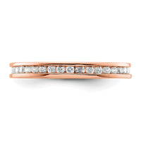 Load image into Gallery viewer, 14k Rose Gold Polished Size 6 Channel-set 1/2 carat Diamond Complete Eternity Band
