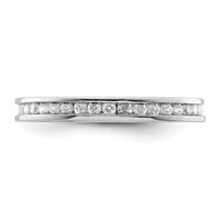 Load image into Gallery viewer, 14k White Gold Polished Size 6 Channel-set 1/2 carat Diamond Complete Eternity Band
