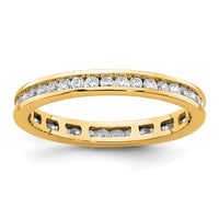 Load image into Gallery viewer, 14k Polished Size 6.5 Channel-set 1/2 carat Diamond Complete Eternity Band

