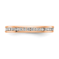 Load image into Gallery viewer, 14k Rose Gold Polished Size 7 Channel-set 1/2 carat Diamond Complete Eternity Band
