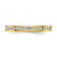 Load image into Gallery viewer, 14k Polished Size 7.5 Channel-set 1/2 carat Diamond Complete Eternity Band
