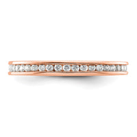 Load image into Gallery viewer, 14k Rose Gold Polished Size 8.5 Channel-set 1/2 carat Diamond Complete Eternity Band
