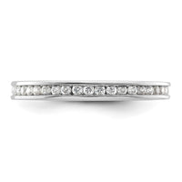 Load image into Gallery viewer, 14k White Gold Polished Size 8 Channel-set 1/2 carat Diamond Complete Eternity Band
