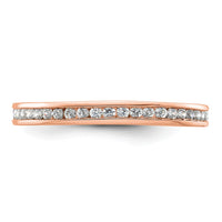 Load image into Gallery viewer, 14k Rose Gold Polished Size 9 Channel-set 1/2 carat Diamond Complete Eternity Band
