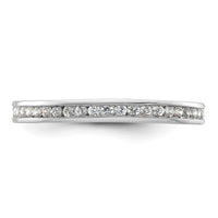 Load image into Gallery viewer, 14k White Gold Polished Size 9 Channel-set 1/2 carat Diamond Complete Eternity Band
