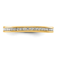 Load image into Gallery viewer, 14k Polished Size 9 Channel-set 1/2 carat Diamond Complete Eternity Band
