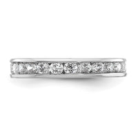 Load image into Gallery viewer, 14k White Gold Polished Size 4.5 Channel-set 1 carat Diamond Complete Eternity Band
