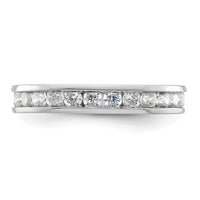 Load image into Gallery viewer, 14k White Gold Polished Size 5.5 Channel-set 1 carat Diamond Complete Eternity Band
