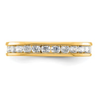 Load image into Gallery viewer, 14k Polished Size 5 Channel-set 1 carat Diamond Complete Eternity Band
