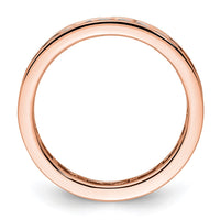 Load image into Gallery viewer, 14k Rose Gold Polished Size 6.5 Channel-set 1 carat Diamond Complete Eternity Band
