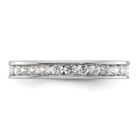 Load image into Gallery viewer, 14k White Gold Polished Size 6 Channel-set 1 carat Diamond Complete Eternity Band
