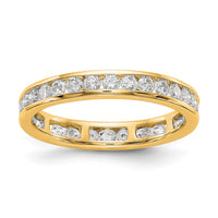 Load image into Gallery viewer, 14k Polished Size 7 Channel-set 1 carat Diamond Complete Eternity Band
