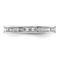 Load image into Gallery viewer, 14k White Gold Polished Size 8.5 Channel-set 1 carat Diamond Complete Eternity Band
