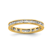 Load image into Gallery viewer, 14k Polished Size 8 Channel-set 1 carat Diamond Complete Eternity Band
