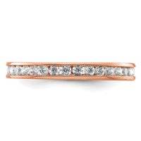 Load image into Gallery viewer, 14k Rose Gold Polished Size 9 Channel-set 1 carat Diamond Complete Eternity Band
