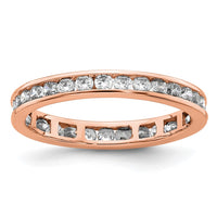 Load image into Gallery viewer, 14k Rose Gold Polished Size 9 Channel-set 1 carat Diamond Complete Eternity Band
