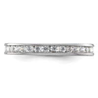 Load image into Gallery viewer, 14k White Gold Polished Size 9 Channel-set 1 carat Diamond Complete Eternity Band
