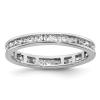 Load image into Gallery viewer, 14k White Gold Polished Size 9 Channel-set 1 carat Diamond Complete Eternity Band
