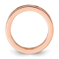 Load image into Gallery viewer, 14k Rose Gold Polished Size 4.5 Channel-set 1 carat Princess Diamond Complete Eternity Band
