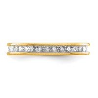Load image into Gallery viewer, 14k Polished Size 4 Channel-set 1 carat Princess Diamond Complete Eternity Band
