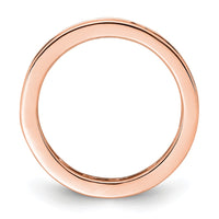Load image into Gallery viewer, 14k Rose Gold Polished Size 5.5 Channel-set 1 carat Princess Diamond Complete Eternity Band
