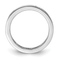 Load image into Gallery viewer, 14k White Gold Polished Size 5.5 Channel-set 1 carat Princess Diamond Complete Eternity Band
