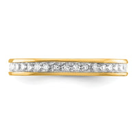 Load image into Gallery viewer, 14k Polished Size 5 Channel-set 1 carat Princess Diamond Complete Eternity Band
