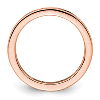 Load image into Gallery viewer, 14k Rose Gold Polished Size 6 Channel-set 1 carat Princess Diamond Complete Eternity Band
