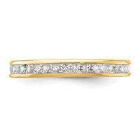 Load image into Gallery viewer, 14k Polished Size 6.5 Channel-set 1 carat Princess Diamond Complete Eternity Band
