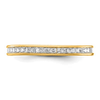 Load image into Gallery viewer, 14k Polished Size 8 Channel-set 1 carat Princess Diamond Complete Eternity Band
