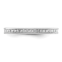 Load image into Gallery viewer, 14k White Gold Polished Size 9 Channel-set 1 carat Princess Diamond Complete Eternity Band
