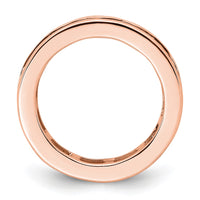 Load image into Gallery viewer, 14k Rose Gold Polished Size 4.5 Channel-set 2 carat Princess Diamond Complete Eternity Band
