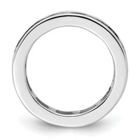 Load image into Gallery viewer, 14k White Gold Polished Size 4.5 Channel-set 2 carat Princess Diamond Complete Eternity Band
