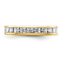 Load image into Gallery viewer, 14k Polished Size 4 Channel-set 2 carat Princess Diamond Complete Eternity Band
