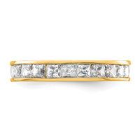 Load image into Gallery viewer, 14k Polished Size 5.5 Channel-set 2 carat Princess Diamond Complete Eternity Band
