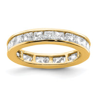 Load image into Gallery viewer, 14k Polished Size 5 Channel-set 2 carat Princess Diamond Complete Eternity Band
