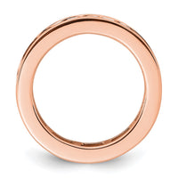 Load image into Gallery viewer, 14k Rose Gold Polished Size 6 Channel-set 2 carat Princess Diamond Complete Eternity Band
