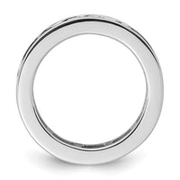 Load image into Gallery viewer, 14k White Gold Polished Size 6.5 Channel-set 2 carat Princess Diamond Complete Eternity Band
