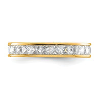 Load image into Gallery viewer, 14k Polished Size 6.5 Channel-set 2 carat Princess Diamond Complete Eternity Band
