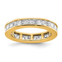Load image into Gallery viewer, 14k Polished Size 6.5 Channel-set 2 carat Princess Diamond Complete Eternity Band
