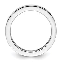 Load image into Gallery viewer, 14k White Gold Polished Size 8 Channel-set 2 carat Princess Diamond Complete Eternity Band
